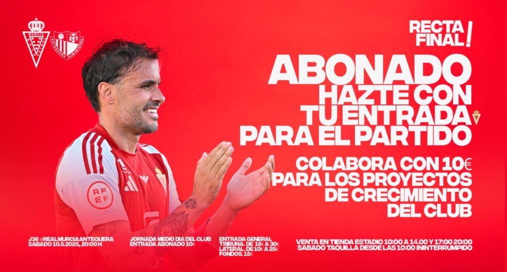 ¡Abonado! Hazte con tu entrada para el Real Murcia – Antequera