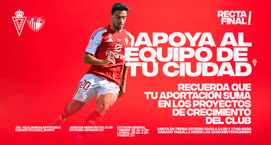Apoya a tu equipo! Hazte con tu entrada para el Real Murcia – Antequera