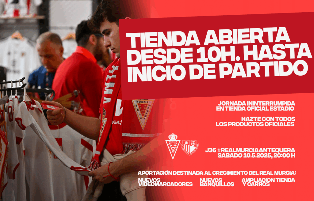 ¡Día de Partido! Tienda y carritos disponibles de 10:00 horas hasta el inicio del partido de forma ininterrumpida