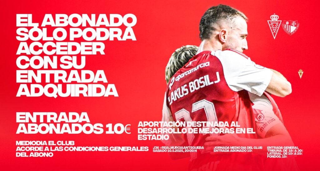 El abonado deberá adquirir su entrada para el partido ante el Antequera CF