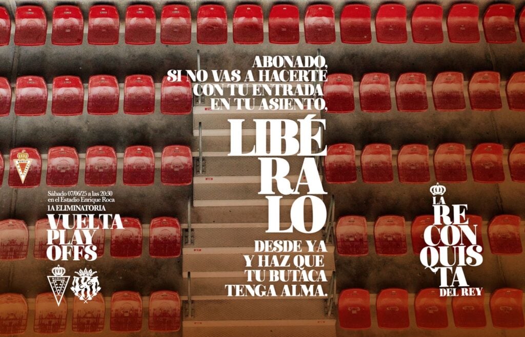 ¡ABONADO! Libera tu asiento si no vas a asistir y haz que tu butaca tenga alma