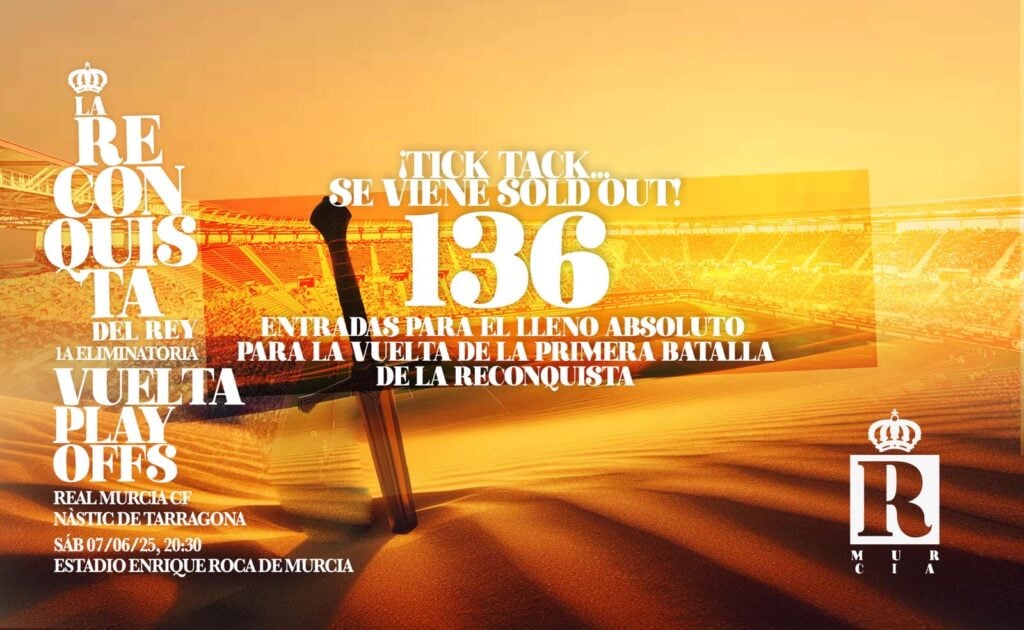 Se viene el sold out: solo quedan 136 entradas para el Real Murcia – Nàstic