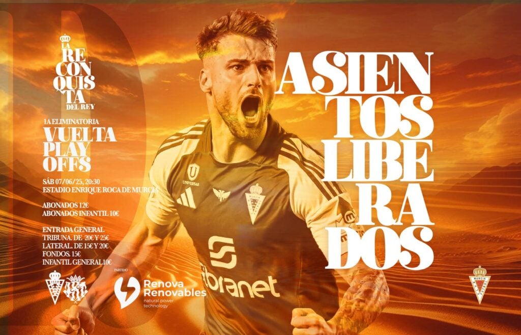 ¡Asientos liberados! Hazte con tu entrada para el Real Murcia – Nàstic