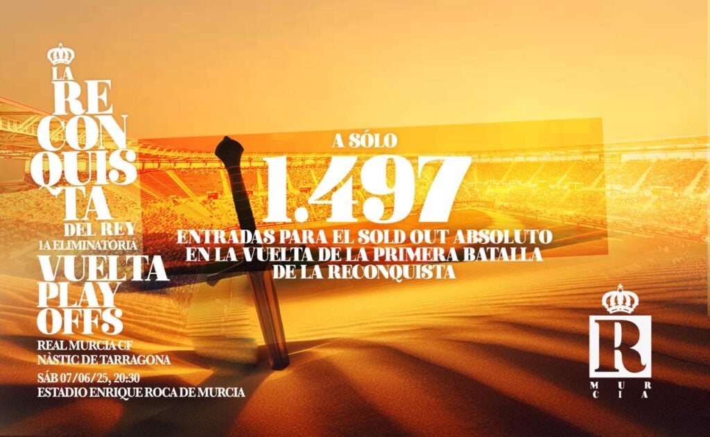 A solo 1.497 entradas del lleno absoluto en el Enrique Roca de Murcia