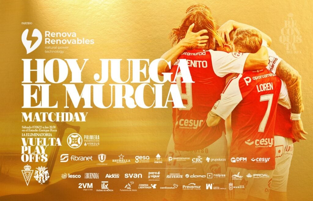 ¡Hoy es EL DÍA! ¡HOY JUEGA EL MURCIA!