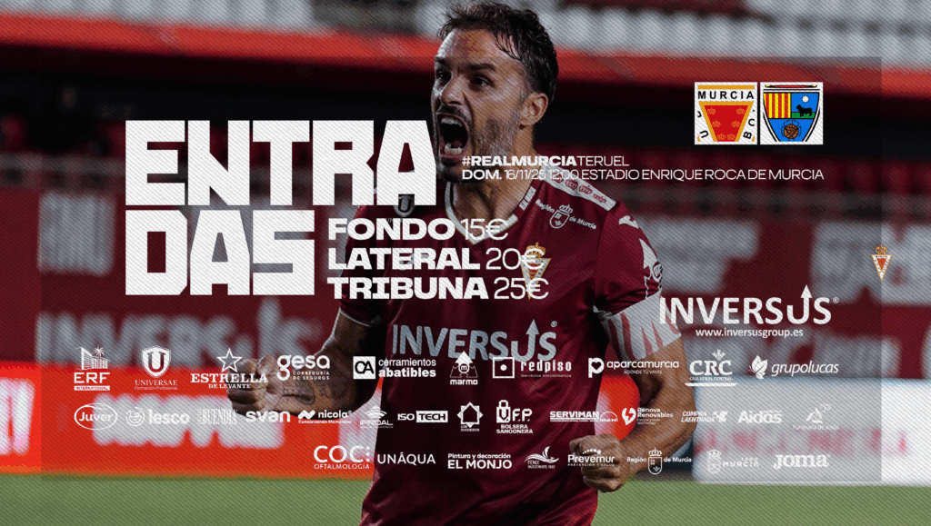 ¡Ya a la venta las entradas de nuestro próximo partido en casa! Real Murcia – Nàstic de Tarragona
