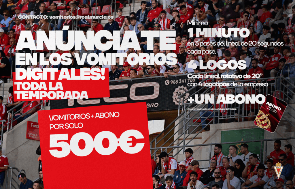 Anúnciate desde 500€ hasta final de temporada en los nuevos vomitorios LED incluyendo 1 abono 2025/2026