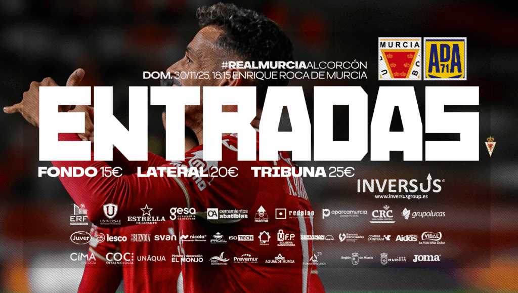¡La próxima semana en casa! Hazte con tu entrada para el Real Murcia – A.D. Alcorcón