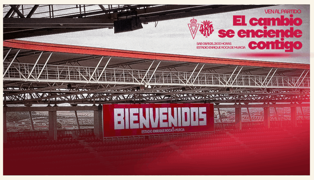 El cambio se enciende contigo: este sábado, hazte con tu entrada y ven al Real Murcia – Nàstic