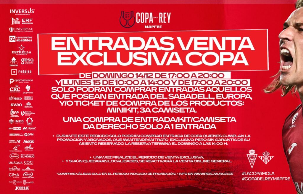 Venta exclusiva de entradas para la Copa del Rey