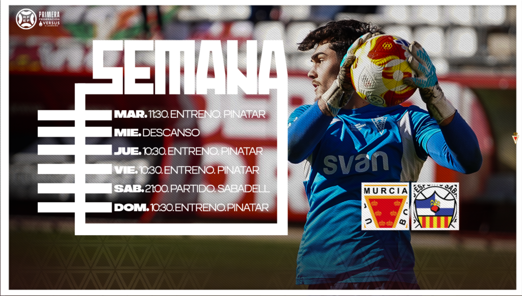 Plan semanal del Real Murcia de cara al encuentro frente al C.E. Sabadell