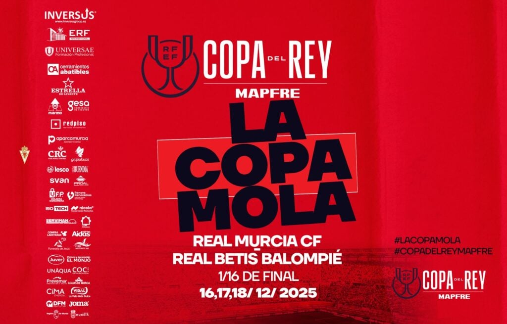 El Real Betis Balompié, rival del Real Murcia en los Dieciseisavos de Final de la Copa del Rey