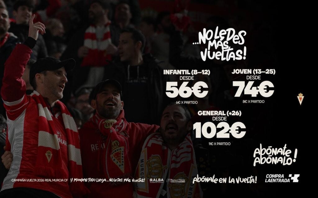 Desde solo 6€ por partido: sigue abierta la campaña de Abono Segunda Vuelta