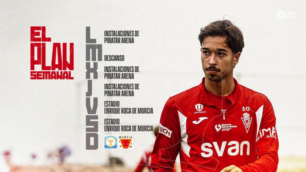 El Plan Semanal del Real Murcia, marcado por el duelo ante la U.D. Ibiza