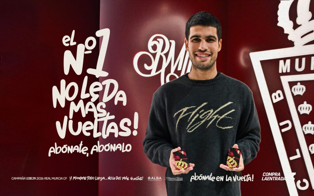 El Nº1 no le da más vueltas… ¡y tú tampoco! Abónate al Real Murcia. Abónate a la vuelta