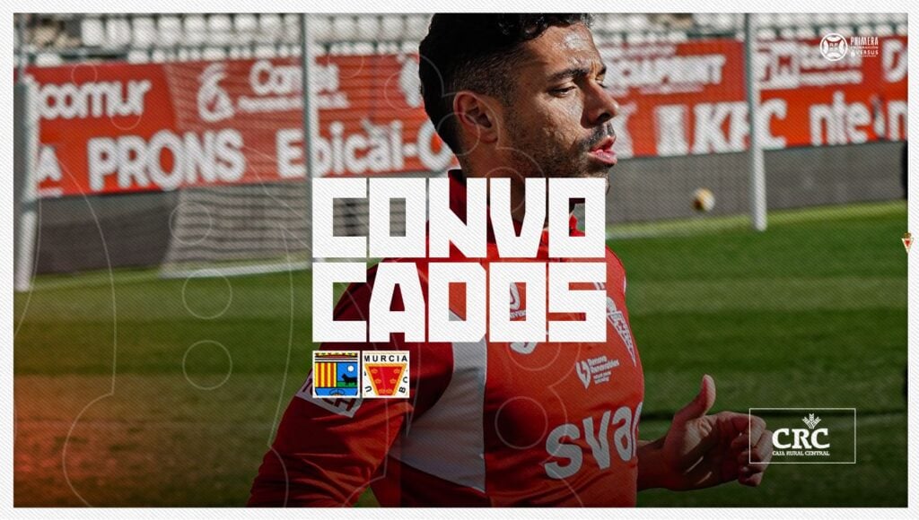 Convocatoria para el C.D. Teruel – Real Murcia