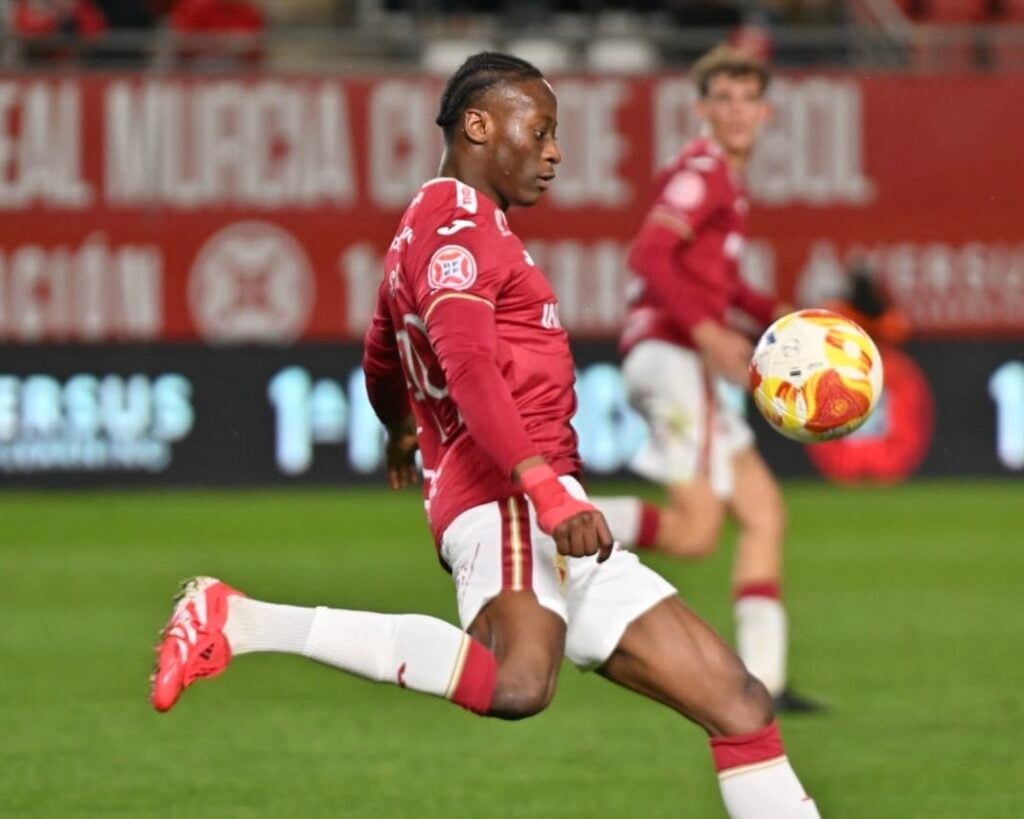 Sylla, décimo jugador de la Cantera Grana en jugar con el primer equipo del Real Murcia esta temporada