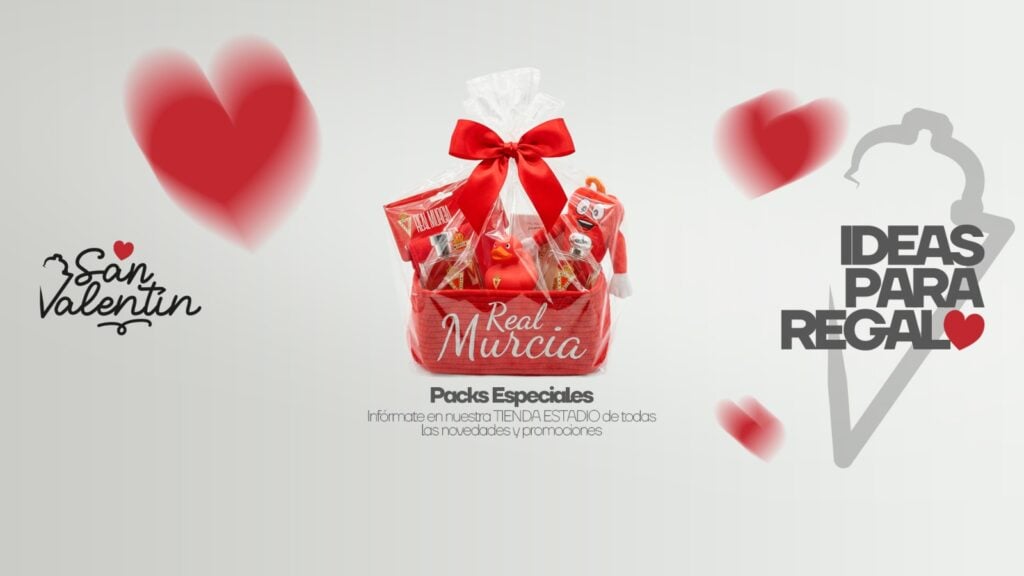 Ideas originales para regalar en San Valentín con el Real Murcia