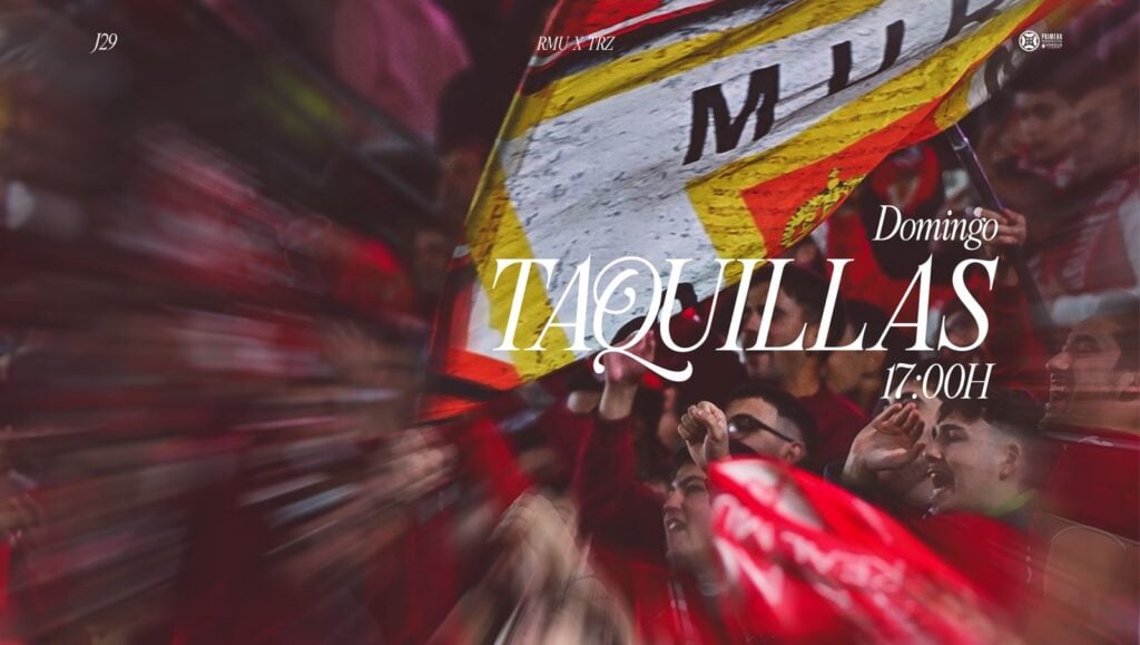 Horario de taquillas para el Real Murcia – S.D. Tarazona