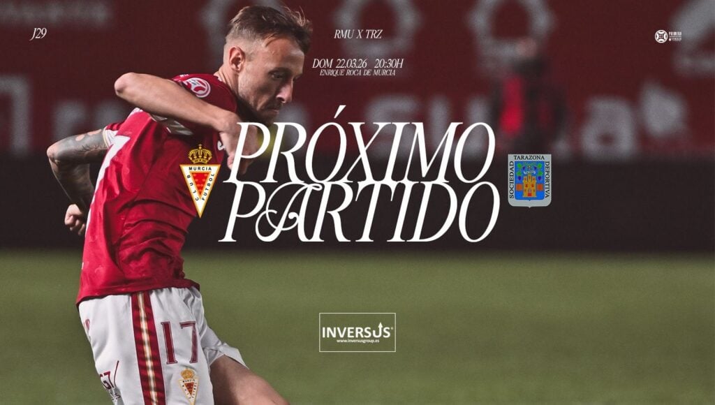 Próximo partido: El Real Murcia recibe a la SD Tarazona este domingo en el Estadio Enrique Roca de Murcia
