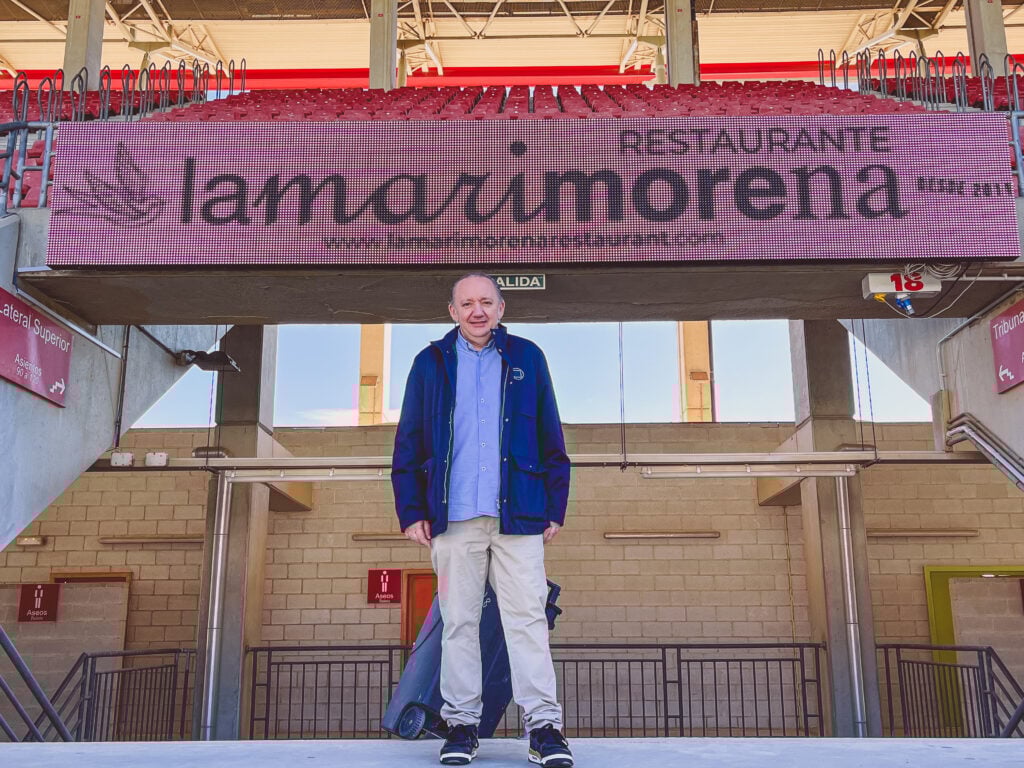 La marimonera apuesta por los vomitorios LED del Estadio Enrique Roca de Murcia