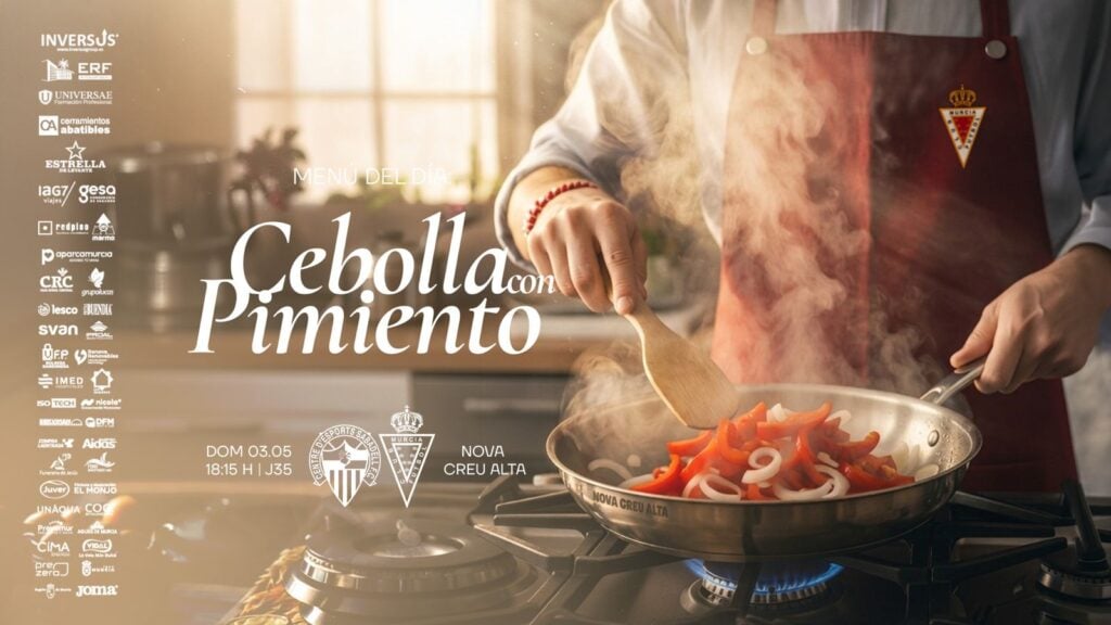 Cartel digital: Menú del domingo: Cebolla con Pimiento