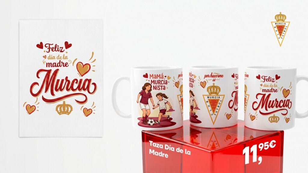 El Real Murcia celebra el Día de la Madre con una taza especial en su Tienda Oficial