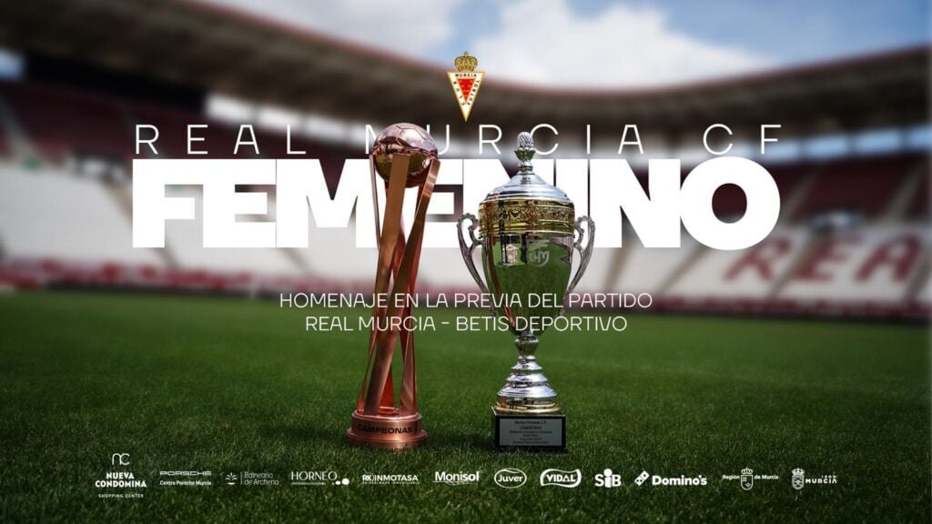 El Real Murcia rendirá homenaje a su fútbol femenino ante el Betis Deportivo tras los ascensos a Segunda RFEF y Tercera RFEF
