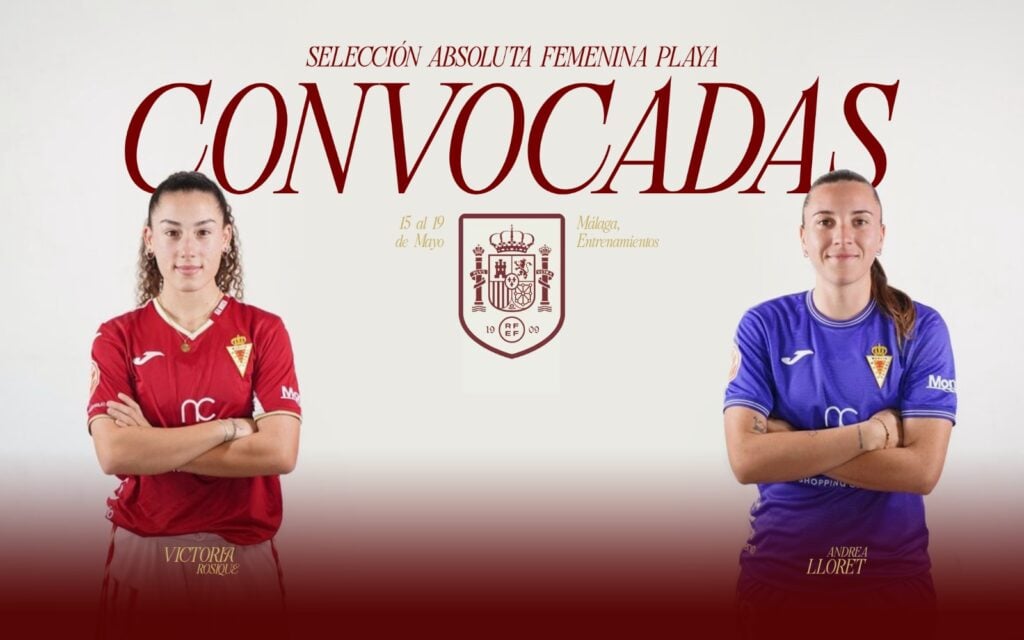 Andrea Lloret y Victoria Rosique, convocadas para la Women’s Euro Beach Soccer League 2026 con la selección española de FÚTBOL PLAYA