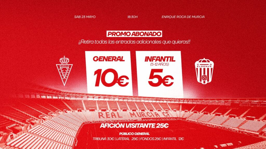 Ya disponibles las entradas para el Real Murcia – C.D. Eldense