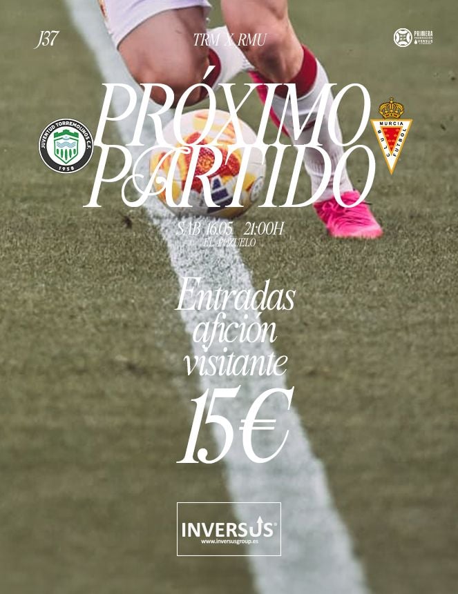 Entradas disponibles para la afición grana para el Juventud Torremolinos – Real Murcia