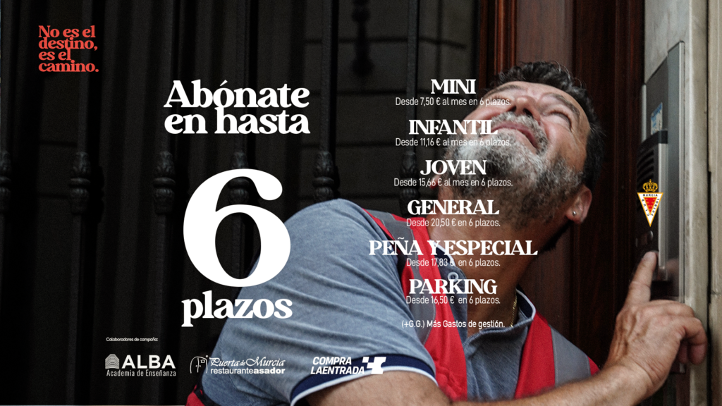 El Real Murcia facilita el pago de los abonos con financiación de hasta 6 plazos
