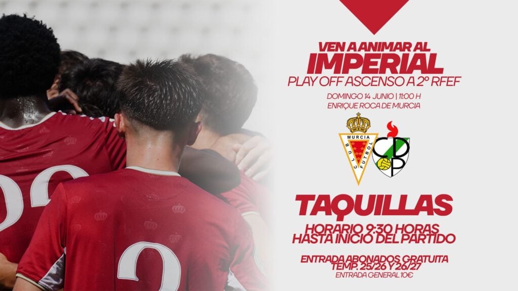 Las taquillas abrirán desde las 9:30h este domingo para el Imperial – CD Pamplona de la final de los playoffs. ¡Hazte con tus abonos 26/27 y entradas!