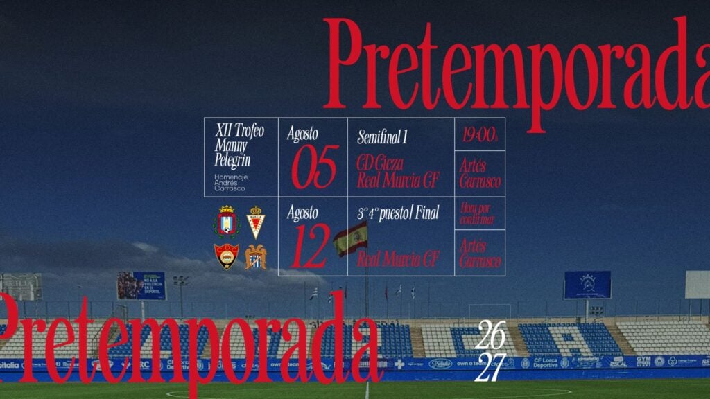 Real Murcia CF participará en el XII Trofeo Manny Pelegrín – Homenaje a Andrés Carrasco
