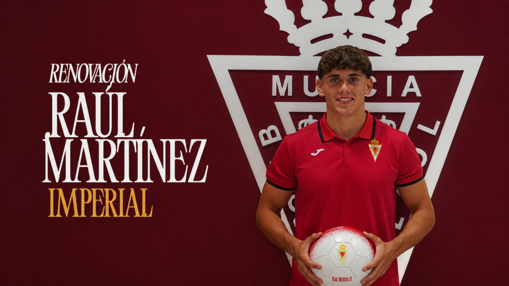 Raúl Martínez renueva y seguirá marcando goles en el Real Murcia Imperial