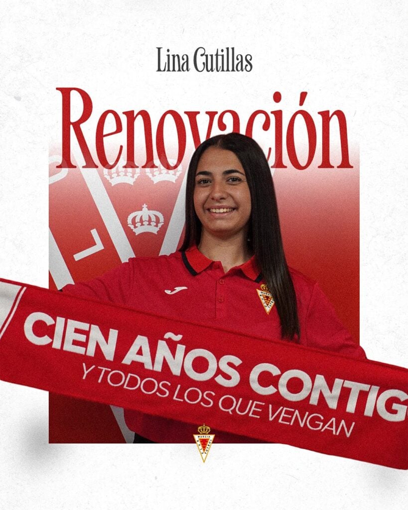 Lina Cutillas renueva con el Real Murcia
