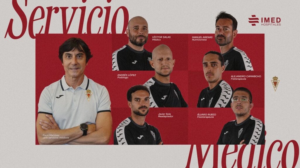 El Real Murcia refuerza su estructura médica con un equipo multidisciplinar para la temporada 2026/27 con IMED Hospitales