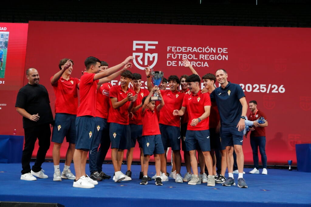 El Real Murcia, protagonista en la Gala del Deporte de la FFRM por los éxitos de su cantera