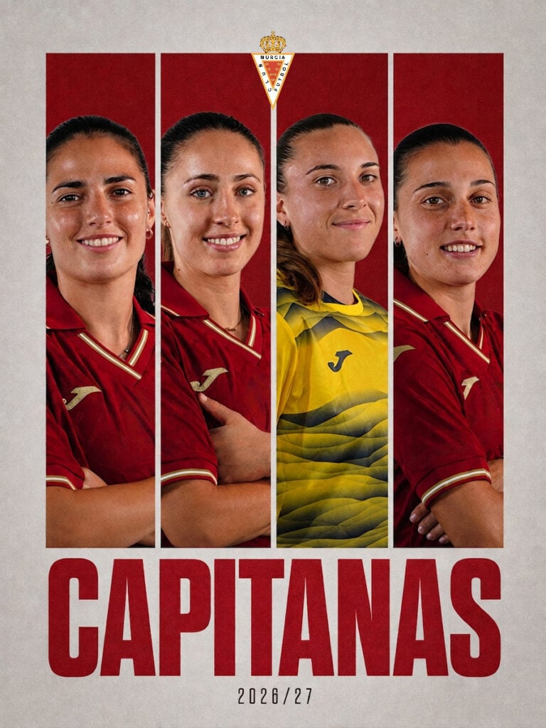 El Real Murcia Femenino define sus capitanas para la temporada 26/27