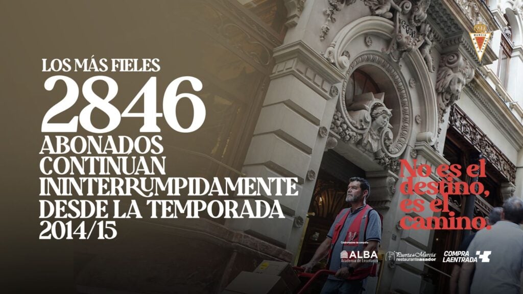 2.846 murcianistas mantienen intacta su fidelidad desde la temporada 2014/15
