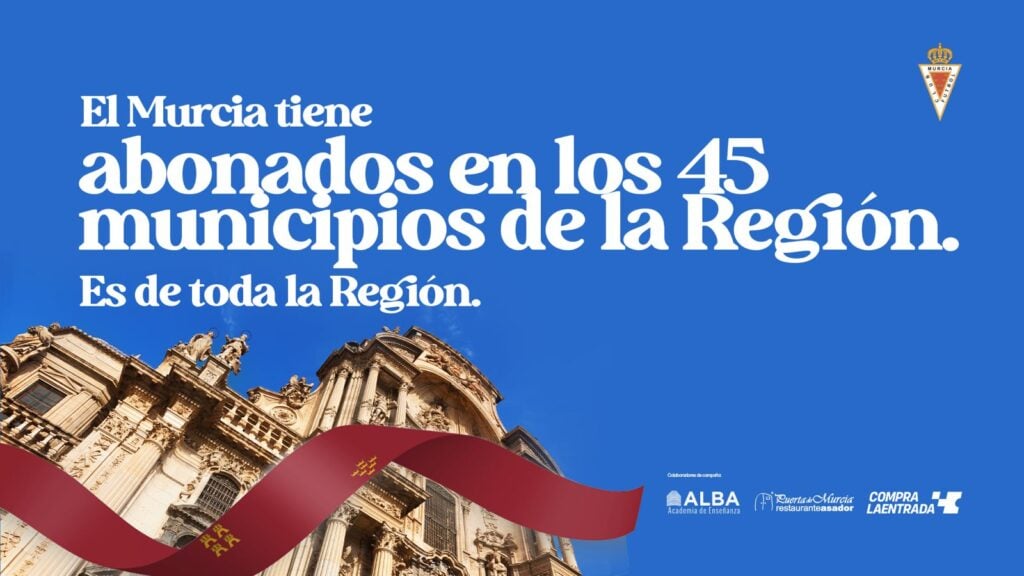 El club de toda la Región. El Real Murcia cuenta con abonados en todos los municipios de la Región de Murcia