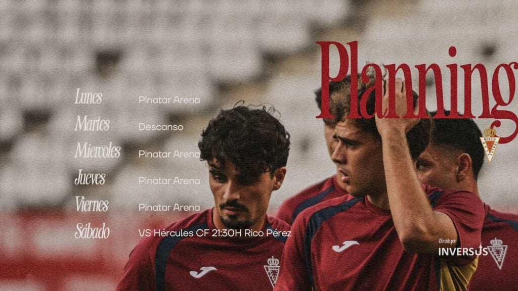 Plan semanal del primer equipo ante el inicio de liga