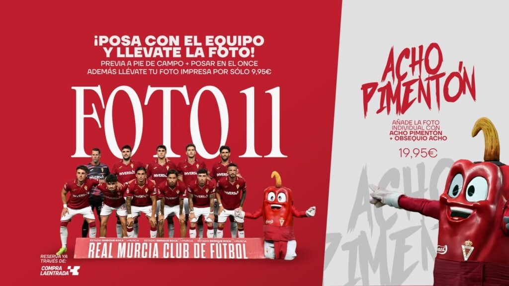 ¡Hazte la FOTO 11 con el Real Murcia en el primer partido de la temporada en el Enrique Roca!