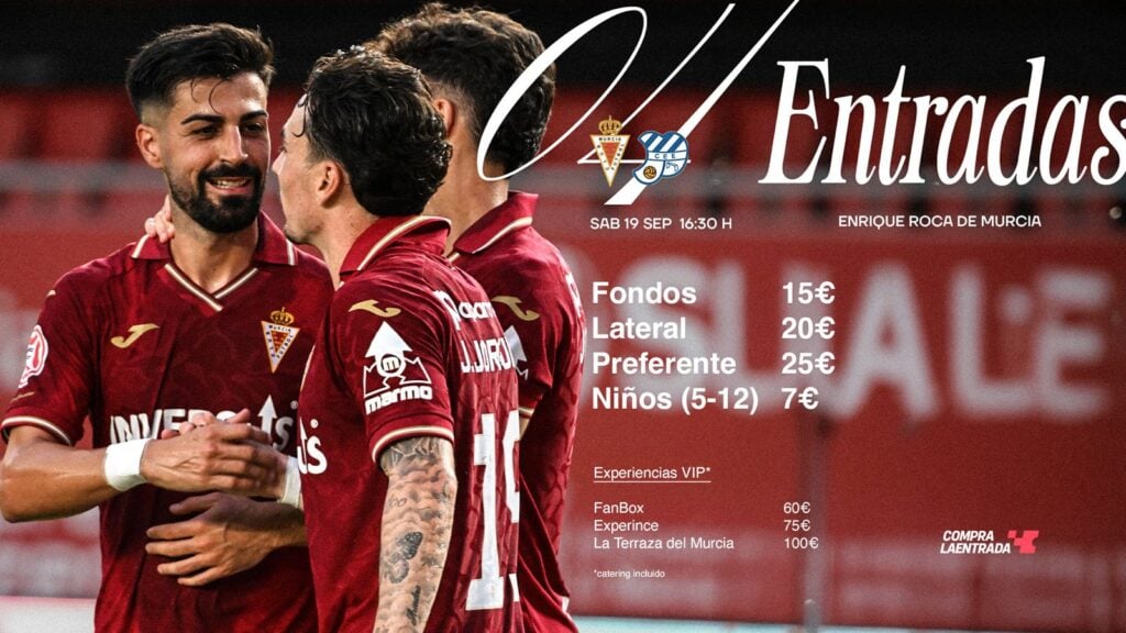 Ya están disponibles las entradas para el Real Murcia – C.E. Europa