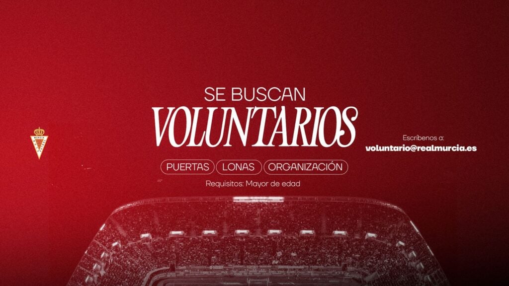 El Real Murcia busca voluntarios para los días de partido