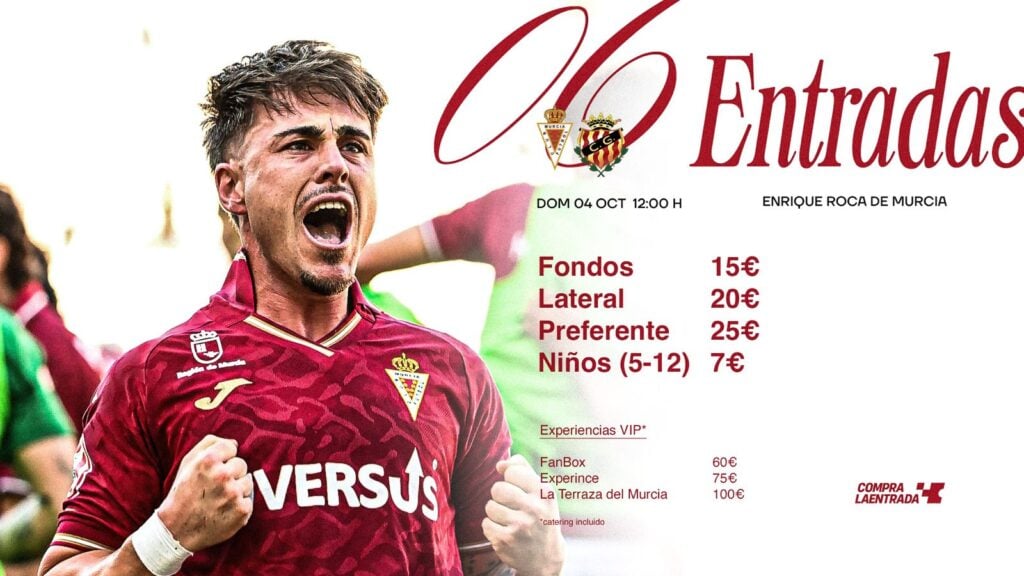 ¡Ya están disponibles las entradas para el Real Murcia – Nàstic de Tarragona!