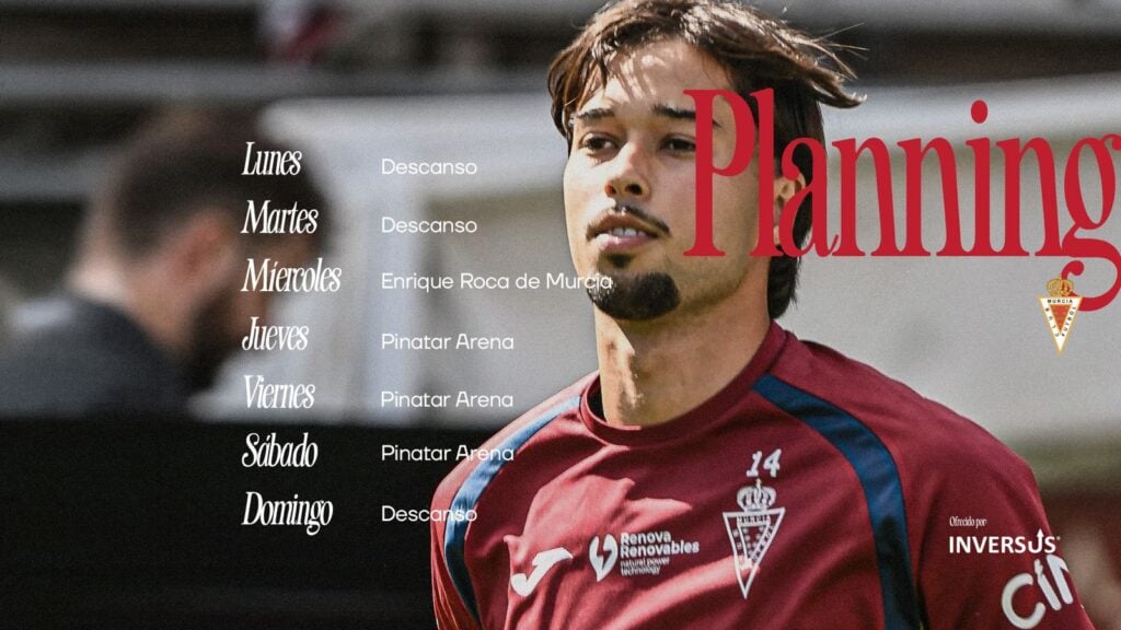 Plan semana de la primera plantilla ofrecido por Inversus