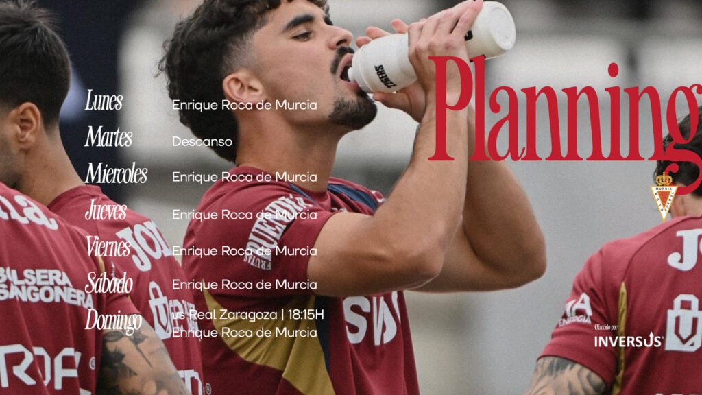 Plan semanal del Real Murcia para preparar el encuentro ante el Real Zaragoza