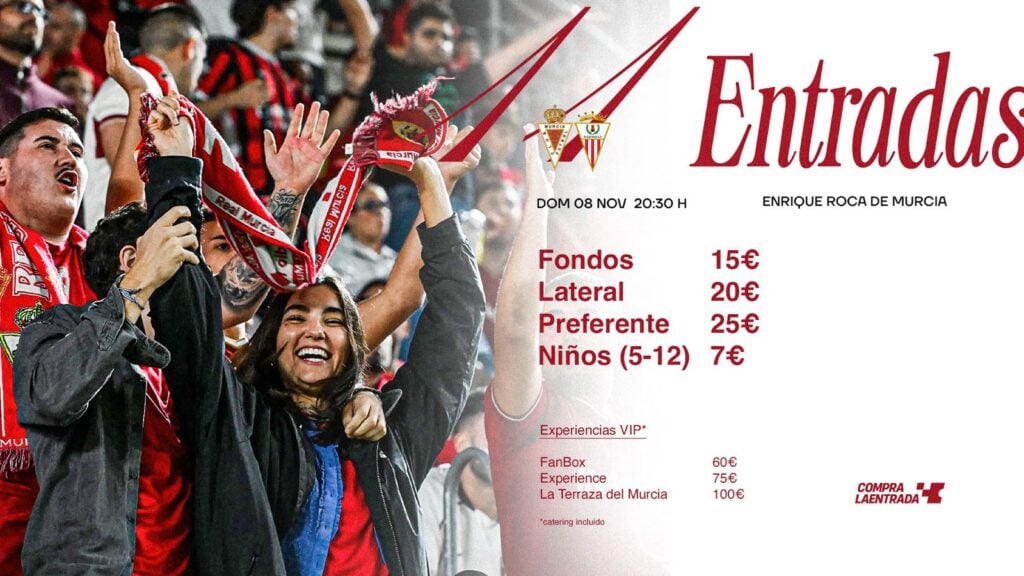 Ya están a la venta las entradas para el Real Murcia – Algeciras CF